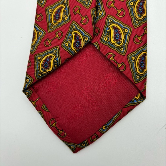 Gucci Silk Horse bit Paisley Neck Tie - Picture 5 of 8